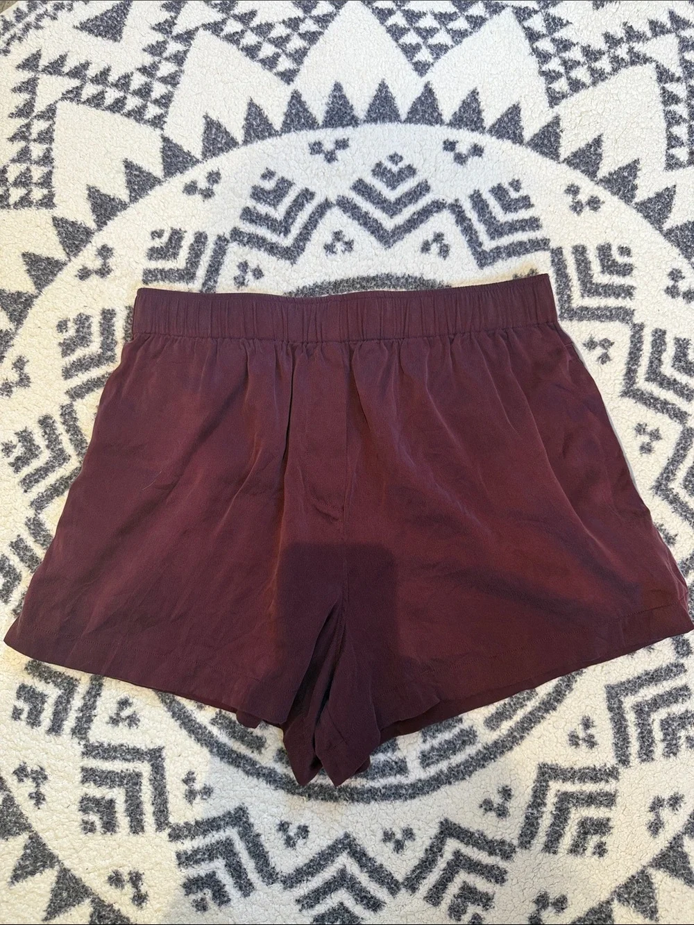lunya Plum silk pajama set with matching shorts
